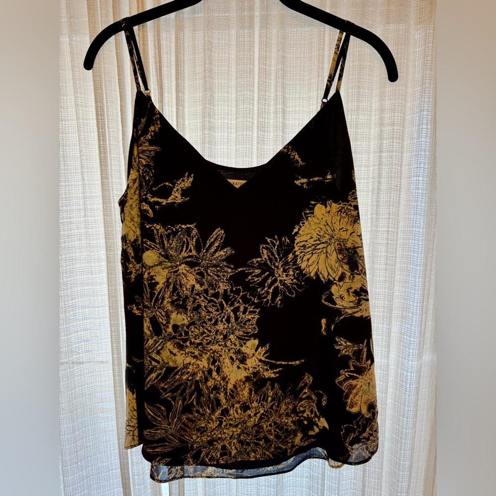 Babaton Black and Gold V-Neck Tank Top